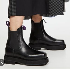 EYTYS Ortega Black Leather Ankle Boots